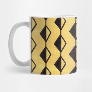 Yellow Ochre Diamond Strings Mug